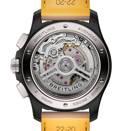 Breitling SB0146101B1X1 Avenger Night Mission B01 Automatic Chronograph 42 mm Titanium and Ceramic back image number 4